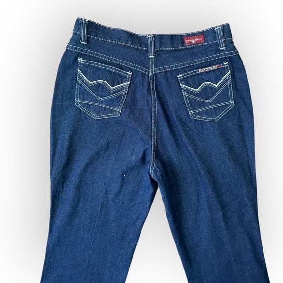 Jean De Paree vintage western bootcut high waisted tall denim jeans blue - Picture 5 of 7